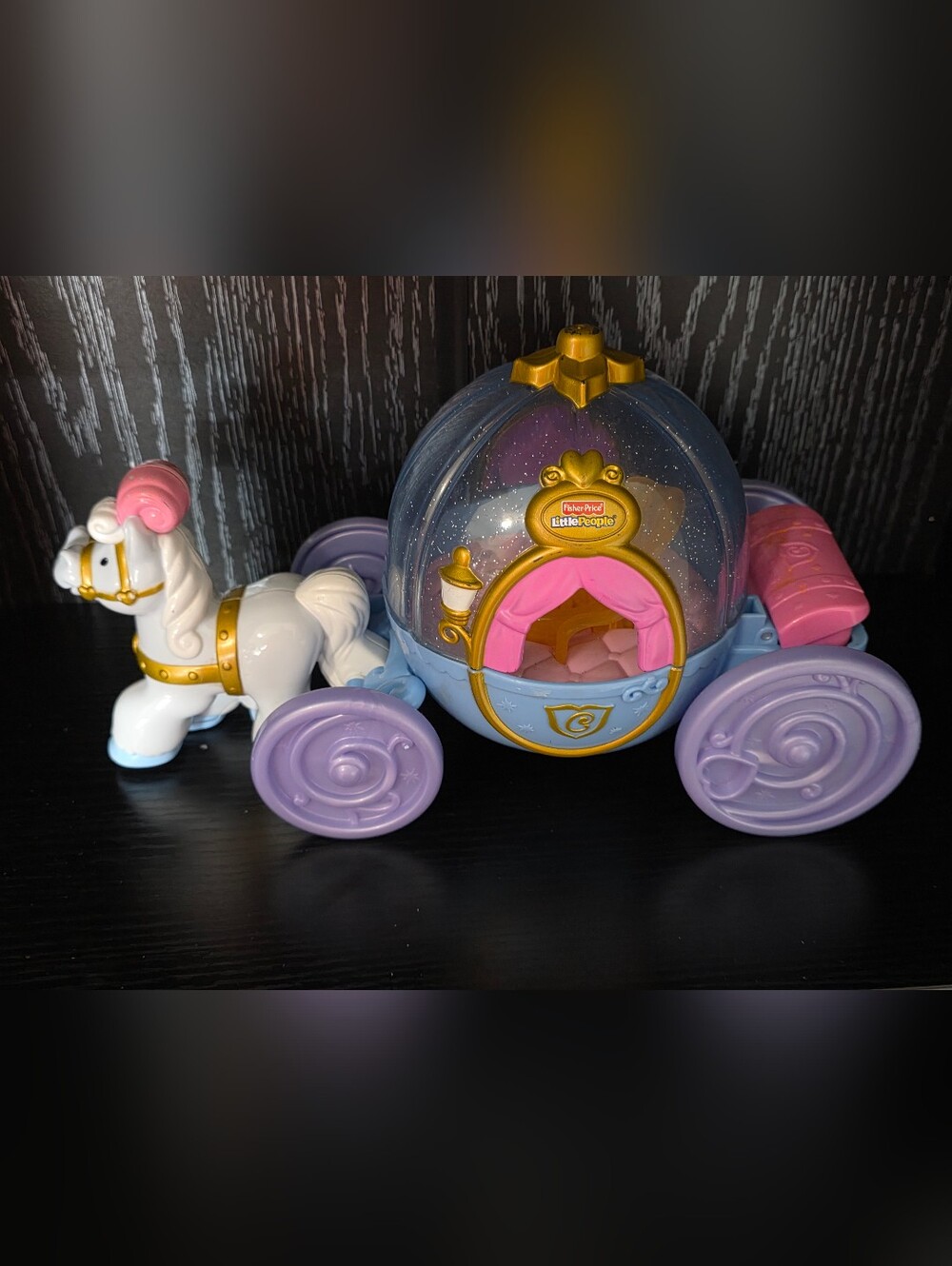 Fisher Price Little People Pink & Purple Princess Carriage Playset